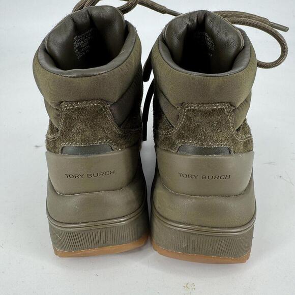 Tory Burch boots womens 6 green adventure lace up outdoor hiking designer luxury - Picture 8 of 10